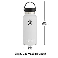 Hydro Flask 32 oz Wide Mouth with Flex Cap Stainless Steel Reusable Water Bottle Dew - Vacuum Insulated, Dishwasher Safe, BPA-Free, Non-Toxic