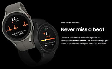 Samsung Galaxy Watch 5 Pro (45mm, WIFI + 4G LTE) 1.4" Super AMOLED Smartwatch GPS Bluetooth with Sleep Coaching, Bioactive Sensor, Water Resistant R925U (Fast Charger Bundle, Gray Titanium) (Refurbished)