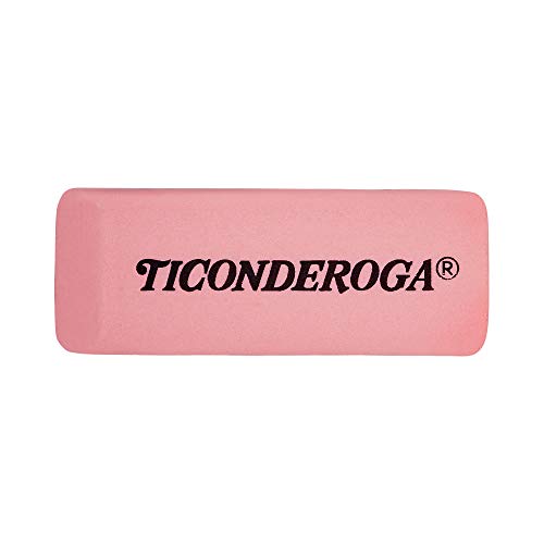 Ticonderoga Wedge Erasers, Pink, 3 Count