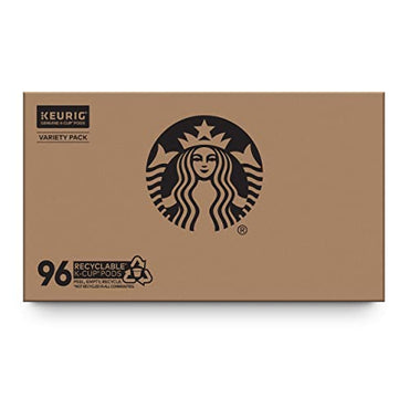 Starbucks K-Cup Coffee Pods—Dark Roast Coffee—Variety Pack—100% Arabica—1 box (96 pods)