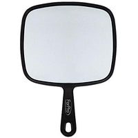 ForPro Extra Large Hand Mirror with Handle, 9” W x 12” L, Multi-Purpose Handheld Mirror with Distortion-Free Reflection, Black