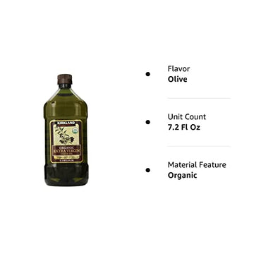 Kirkland Signature Organic Extra Virgin Olive Oil 2L (2QT 3.6 fl. oz), Set of 2