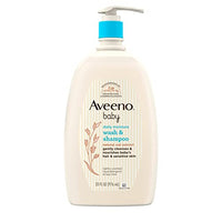 Aveeno Baby Daily Moisture Gentle Bath Wash & Shampoo with Natural Oat Extract, Hypoallergenic, Tear-Free & Paraben-Free Formula for Sensitive Hair & Skin, Lightly Scented, 33 fl. oz