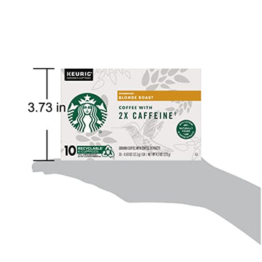 Starbucks Coffee K-Cup Pods with Caffeine Naturally Found in Coffee Extracts, 10 CT K-Cup Pods Per Box (Blonde Roast) (Pack of 2)