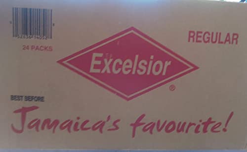 EXCELSIOR Water Crackers Genuine Jamaican Fat-Free Crackers 5.04 oz Case Pack of 24