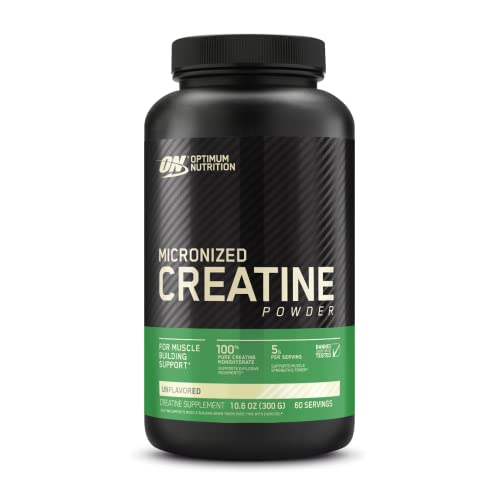 Optimum Nutrition Micronized Creatine Monohydrate Powder, Unflavored, Keto Friendly, 60 Servings (Packaging May Vary)