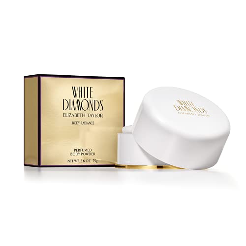 Elizabeth Taylor Body Powder for Women, Fragrance with Body Puff, White Diamonds, 2.6 Oz