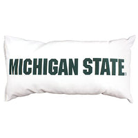 College Covers Solid Color Bolster Travel Pillow, 1 Count (Pack of 1), Michigan State Spartans
