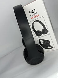 Black P47 Wireless Headphones Headset with Hands Free, Microphone