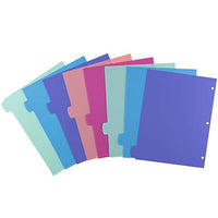 Avery Durable Plastic 8-Tab Write & Erase Big Tab Dividers for 3 Ring Binders, Pastel Brights (16271)