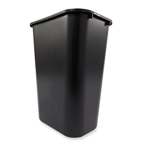 Rubbermaid Commercial Products 41QT/10.25 GAL Wastebasket Trash Container, for Home/Office/Under Desk, Black (FG295700BLA)