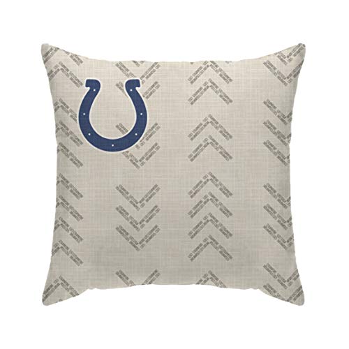 Pegasus Sports NFL Team Wordmark Decorative Throw Pillow- Indianapolis Colts, Team Color, 18x18
