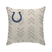 Pegasus Sports NFL Team Wordmark Decorative Throw Pillow- Indianapolis Colts, Team Color, 18x18