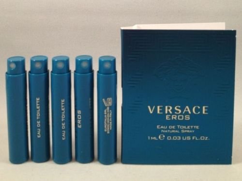 Versace 5 Eros EDT Travel Sample Spray Vial 0.03 Oz/1 Ml Each Lot
