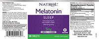 Natrol Melatonin Tablets, Helps You Fall Asleep Faster, Stay Asleep Longer, Strengthen Immune System, 100% Vegetarian, Extra Strength 5mg, 60 Count