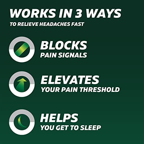 Excedrin PM Sleep Aid with Headache Relief Caplets for Nighttime Headaches and Sleeplessness - 100 Count