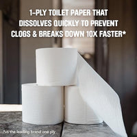 Scott Rapid-Dissolving Toilet Paper, 48 Double Rolls, Sustainable, Septic-Safe, Toilet Paper