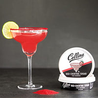 Collins Consumables Collins Red, Enhance Daiquiris, Cosmopolitans, Margaritas, Drinks, Glass Rimming Sugar for Cocktails, 7 Ounce (Pack of 1)