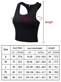 Boao 4 Pieces Basic Crop Tank Tops Sleeveless Racerback Crop Top for Women(Black, Blue, Brown, White,Medium)