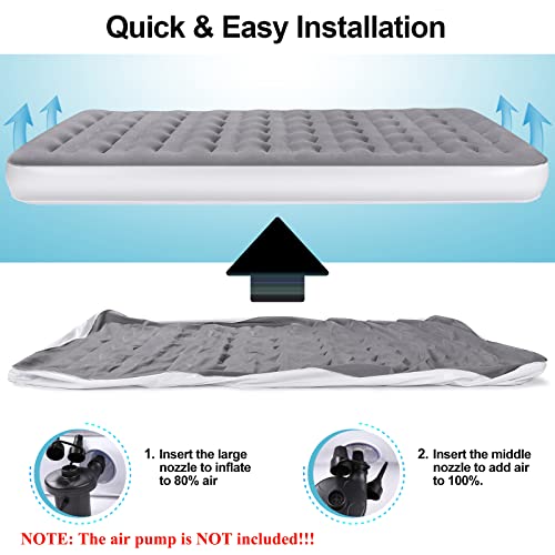 CAMULAND Air Mattress, Camping Inflatable Mattress Lightweight Inflatable Bed Air Mattress for Home, Travel, RV Tent and SUV Truck