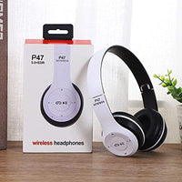 Wireless Headphones Over Ear P47 Super Bass 5.1, Volume Control, Bluetooth, Card Support SD, LED Lights, Compatible with Apple & Android, Built-in Microphone, FM Radio