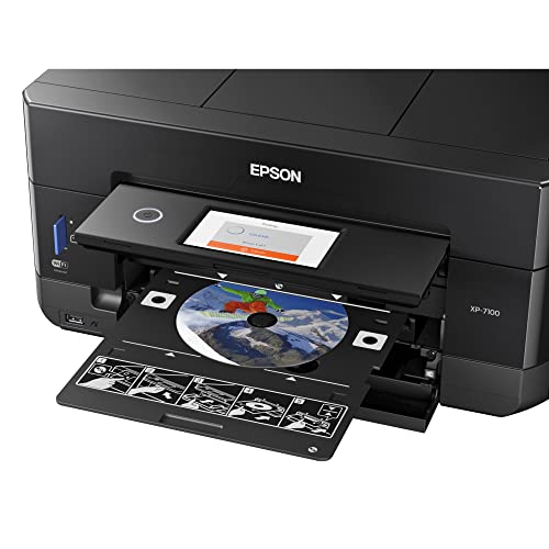 Epson Expression Premium XP-7100 Wireless Color Photo Printer with ADF, Scanner and Copier, Black, Small