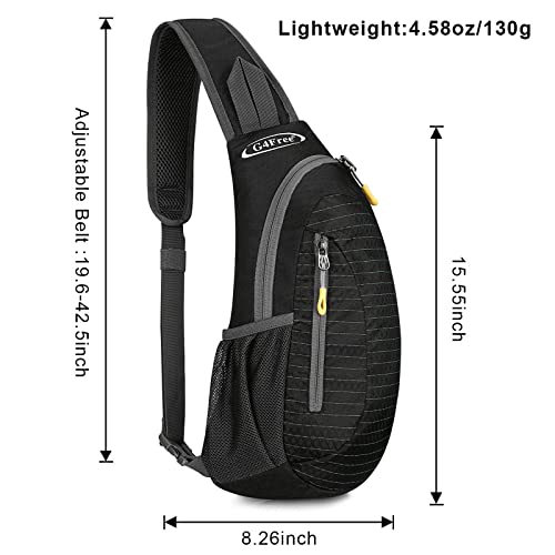 G4Free Sling Bags Men and Women Shoulder Backpack Small Cross Body Chest Sling Backpack (Black)