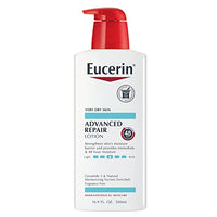 Eucerin Advanced Repair Body Lotion, Unscented Body Lotion for Dry Skin, 16.9 Fl Oz Pump Bottle