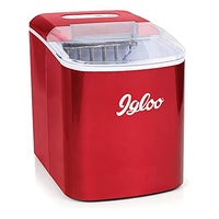 Igloo ICEB26RR Automatic Portable Electric Countertop Ice Maker Machine, 26 Pounds in 24 Hours, 9 Ice Cubes Ready in 7 minutes, With Ice Scoop and Basket, Perfect for Water Bottles, Mixed Drinks