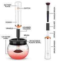 CICK Electric Makeup Brush Cleaner Dryer, Makeup Brush Cleaner Machine with 8 Rubber Collars, Wash and Dry in Seconds, Deep Cosmetic Brush Spinner for All Size Brushes