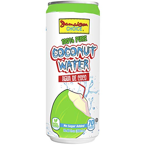 Jamaican Choice 100% Pure Coconut Water, Sugar Free, Kosher | 10.48oz (6)