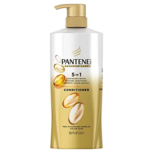Pantene Advanced Care Conditioner, 5 in 1 Moisture, Best Conditioner for Smooth, Lightweight, Strong and Color Vibrant Hair, 38.2 Ounce (Pack of 2)