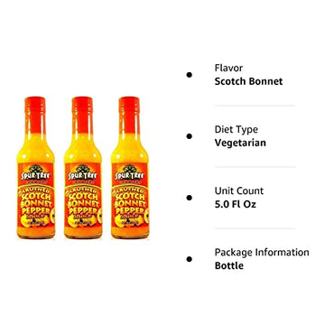 Spur Tree Jamaican Scotch Bonnet Pepper Sauce – Scotch Bonnet Hot Sauce for an Authentic Jamaican Experience – Scotch Bonnet Peppers to Spice Up Your Dish (5 Oz, 3 Pack)