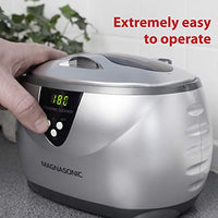 Magnasonic Professional Ultrasonic Jewelry Cleaner with Digital Timer and 20z Stainless Steel Tank for Eyeglasses, Rings, Earrings, Coins, Tools, Dentures, Hygiene Items (MGUC500)