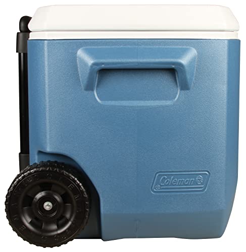 Coleman Portable Rolling Cooler | 50 Quart Xtreme 5 Day Cooler with Wheels | Wheeled Hard Cooler Keeps Ice Up to 5 Days