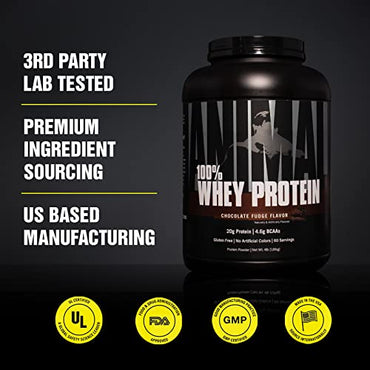 Animal 100% Whey Protein Powder – Whey Blend for Pre- or Post-Workout, Recovery or an Anytime Protein Boost– Low Sugar – Chocolate, 4 lb (Packaging may vary)