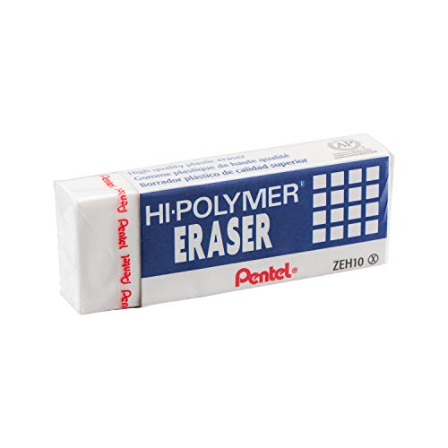 Pentel® Hi-Polymer Erasers, White, Pack of 4