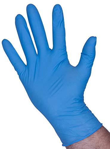 Premium Guard - Nitrile Gloves - Disposable, Powder Free, Latex Rubber Free, 5 mil, Blue Nitrile Gloves, 100 gloves per Box, Size - Large