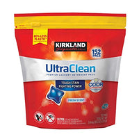 Kirkland Signature Ultra Clean HE Laundry Detergent Pacs with Patented Catch & Release Technology - 152 Count