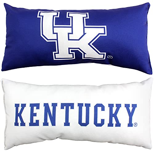 College Covers Solid Color Bolster Travel Pillow, 1 Count (Pack of 1), Kentucky Wildcats