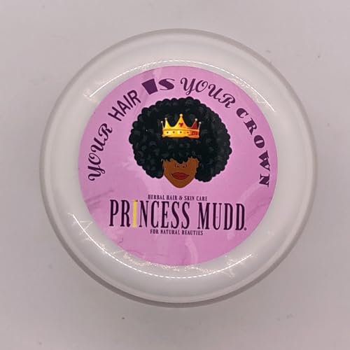 Princess Mudd Scalp Food and Moisturizing Styling Cream with Batana Oil and Jamaican Black Castor Oil for Hair Repair, Growth, Braids and Twists - 8 fl oz