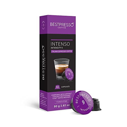 Bestpresso Coffee capsules compatible with Starbucks Verismo, Caffitaly, CBTL, K-fee systems 80 Pods (Intenso)