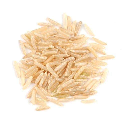 Pride Of India - Extra Long Brown Basmati Rice - Naturally Aged Healthy Grain, 1.5 Pound Jar