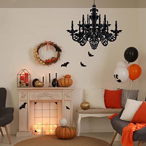 MIAHART 2 Pack Halloween Haunted House Hanging Decoration 14 Inch Glitter Chandelier Swirl Ceiling Decor Set