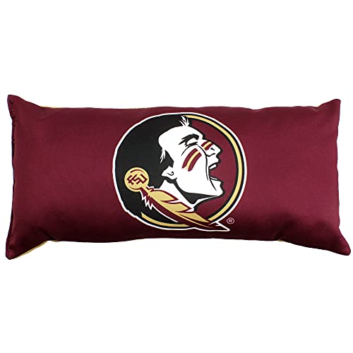 College Covers Solid Color Bolster Travel Pillow, 1 Count (Pack of 1), Florida State Seminoles