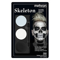 Mehron Makeup Tri-Color Character Makeup Palette | Halloween, Special Effects and Theater Cream Makeup FX Palette | Face Paint Makeup .7 oz (20 g) (Skeleton)