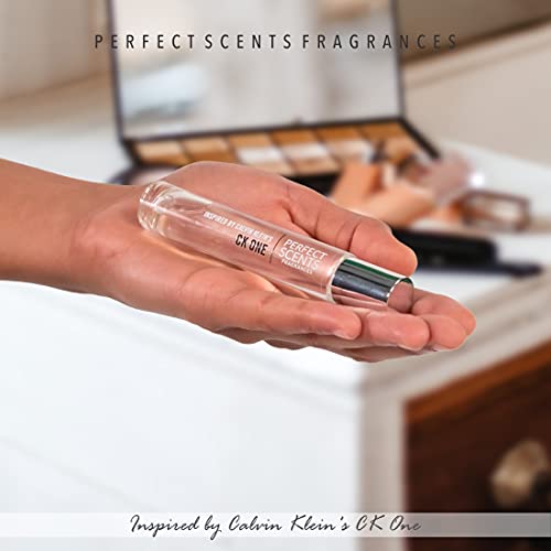 Perfect Scents Fragrances | Inspired by Calvin Klein’s CK One | Rollerball | Women’s Eau de Toilette | Vegan, Paraben Free, Phthalate Free | Never Tested on Animals | 0.34 Fl Oz