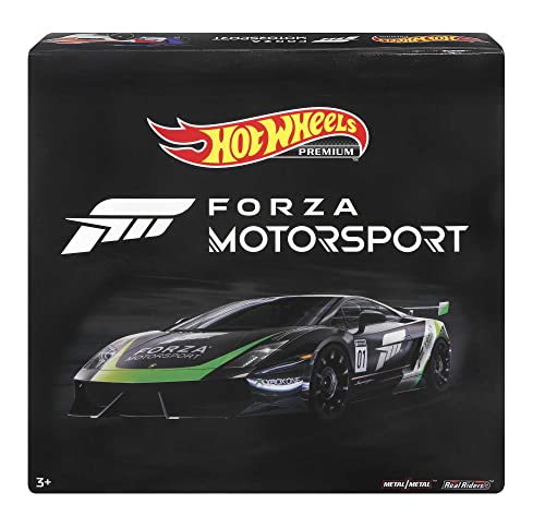 Hot Wheels Forza 5-Pack of Toy Video Game Race Cars, 1:64 Scale with Authentic Details & Realistic Decos, Gift for Collectors & Kids 3 Years & Up [Amazon Exclusive]