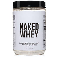 Naked Nutrition Naked Whey 1Lb - Only 1 Ingredient, Grass Fed Whey Protein Powder, Undenatured, No Gmos, No Soy, Gluten Free, Stimulate Growth, Enhance Recovery - 15 Servings