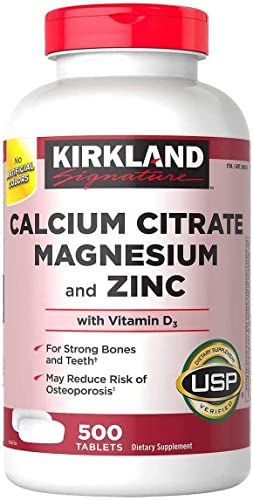 ADEMA Kirk-Land Signature Calcium Citrate Magnesium and Zinc, 500 Tablets